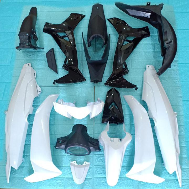 [TẶNG TEM] Bộ dàn áo xe SIRIUS màu Trắng - phanh CƠ, nhựa nguyên sinh ABS cao cấp - có KHUYẾN MẠI BỘ TEM 3 LỚP