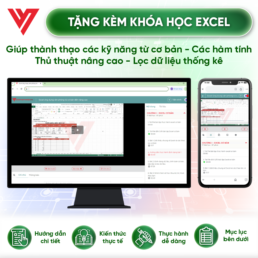 Combo 3 Sách Word, Excel, PowerPoint Ứng Dụng Văn Phòng CB3WEPP + Tặng 101 Phím Tắt + Bảng Hàm