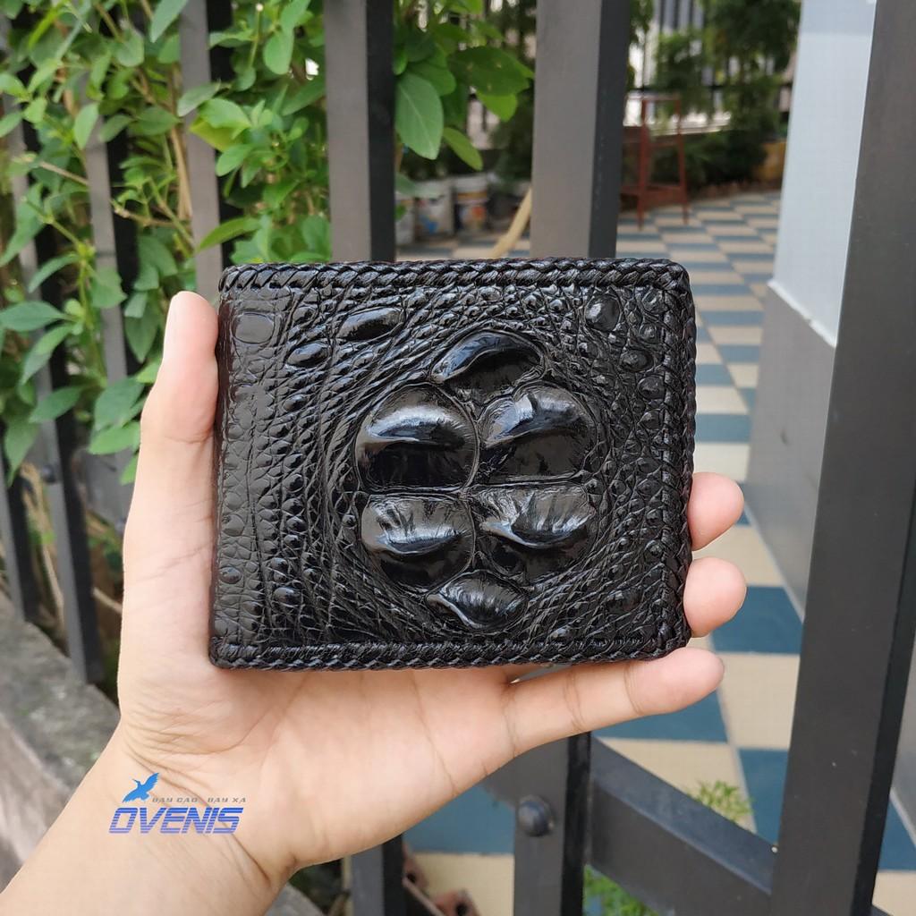 [FREE SHIP] Bóp Da Cá Sấu Đan Viền Thủ Công Cao Cấp [GÙ CÁ SẤU LỚN RẤT BỀN]