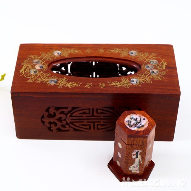 Combo Hộp đựng giấy và hộp đựng tăm