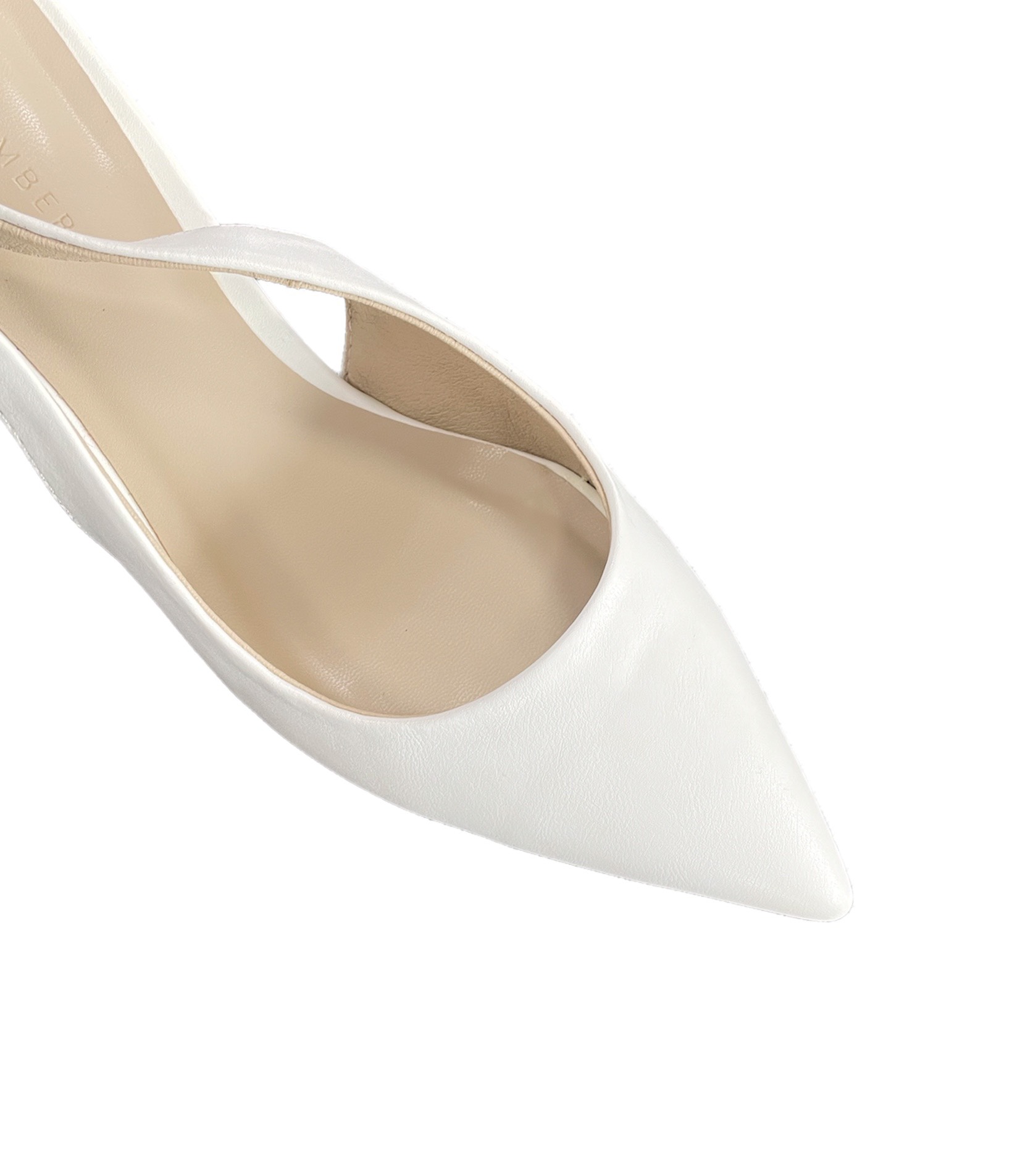 Giày Slingback cao gót 5cm mũi nhọn 2September Gardenia White