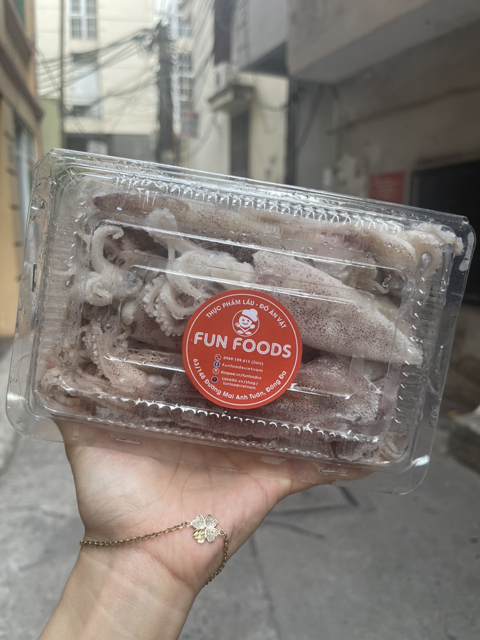 Mực ống tươi làm sạch 450g
