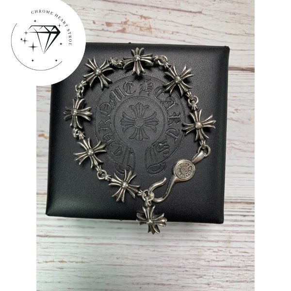 Lắc Chrome Heart bạc hàng cao cấp fullbox.