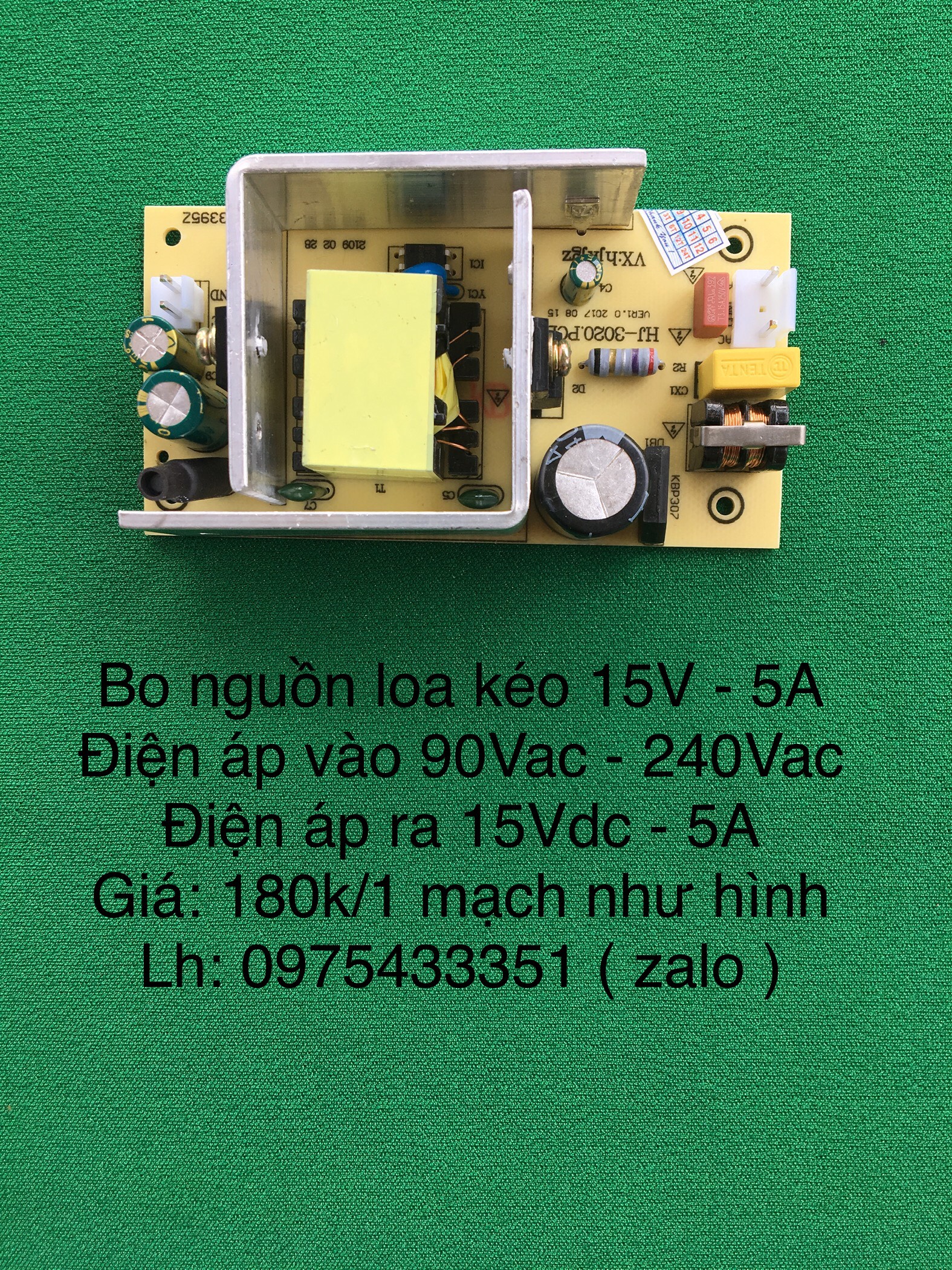 Bo nguồn loa kéo 15v - 5a