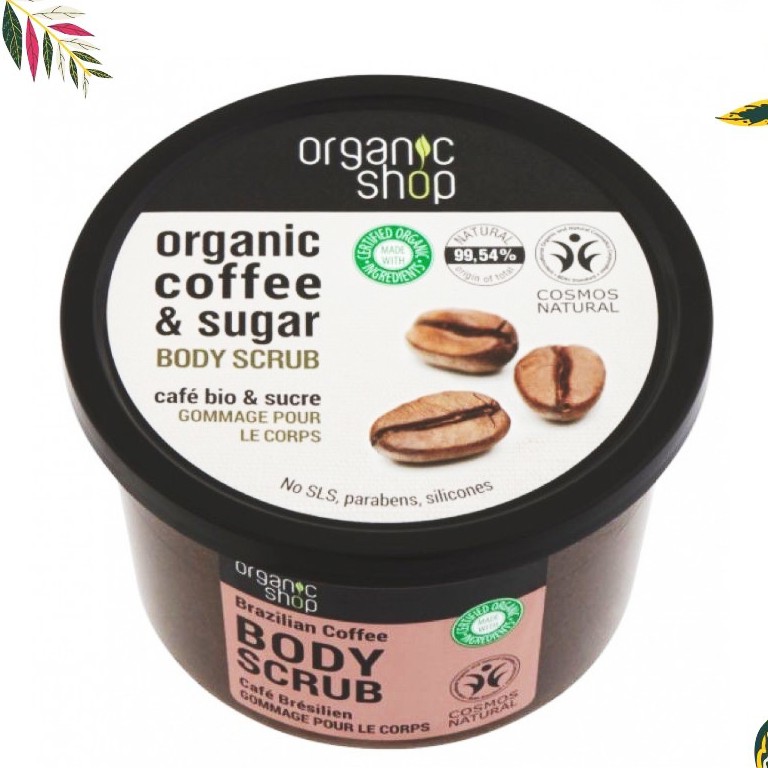 Tẩy tế bào chết Body Organic Shop coffee sugar body scrub 250ml
