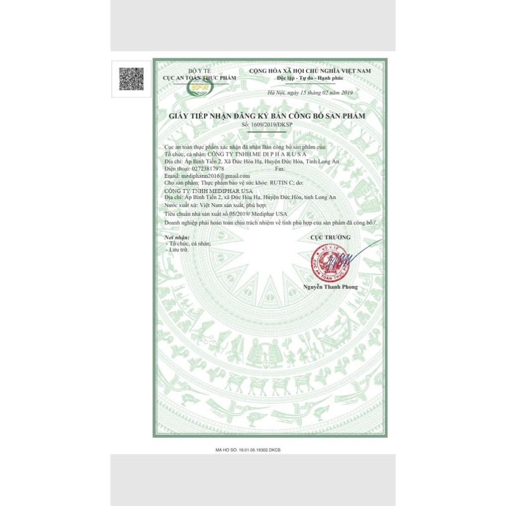 RUTIN C MEDIPHAR - Bổ sung vitamin C
