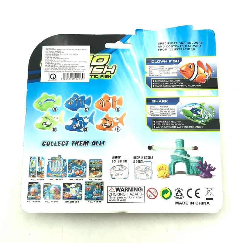 Robot Cá Hề Nano JH6607 - Cá Cam Nhà Đỏ
