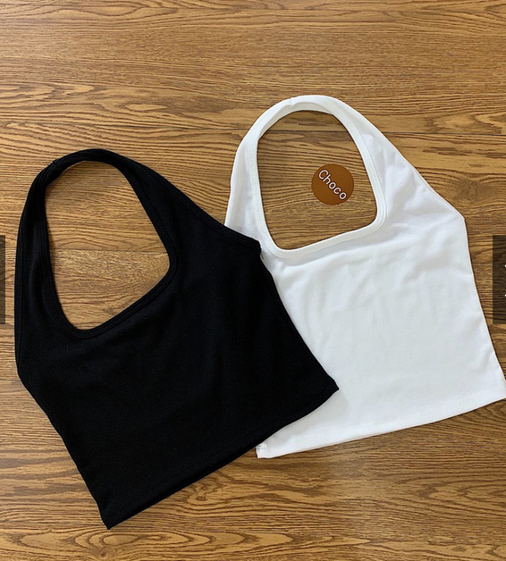 Áo crop cổ yếm trendy