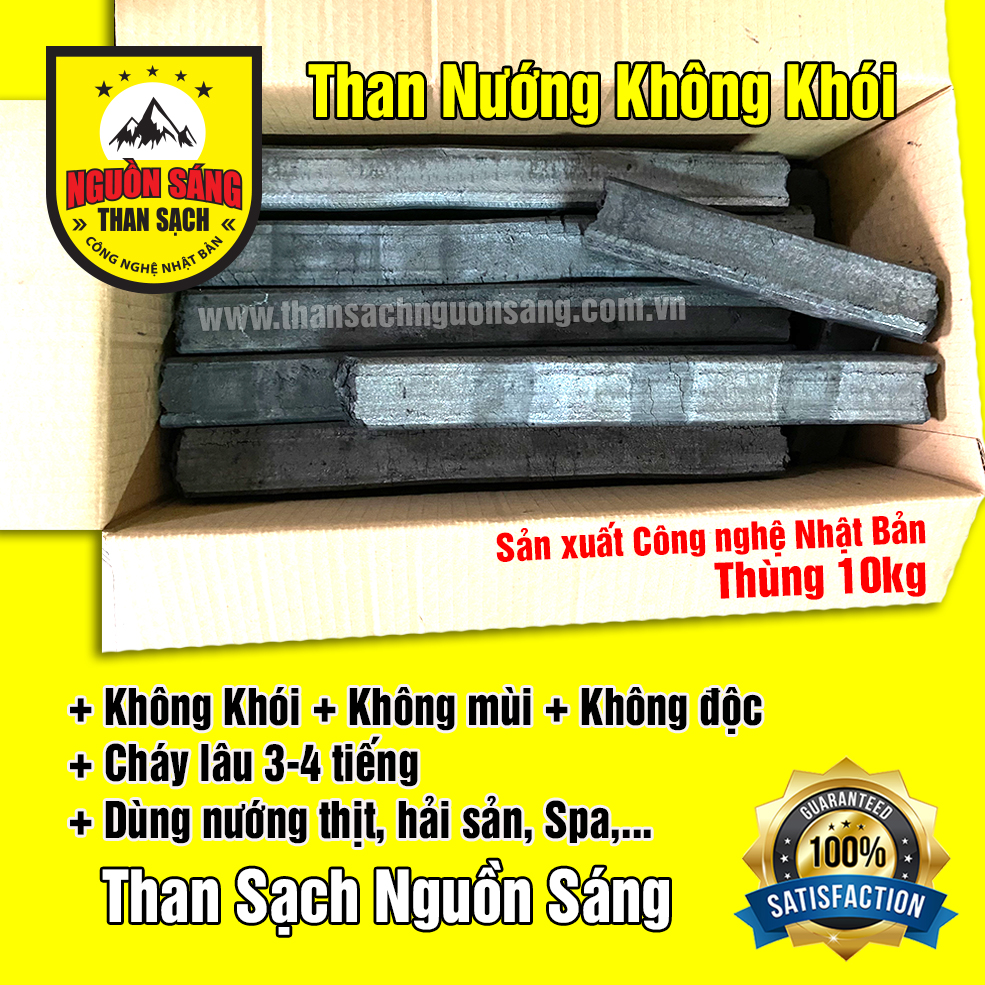 (5kg) Than mùn cưa vuông A - Than Không khói