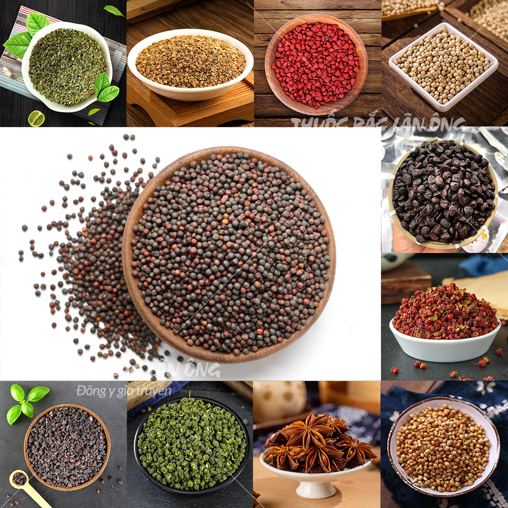 Hạt mù tạt đen 100g, mù tạt Ấn Độ nguyên hạt, cay thơm, gia vị sốt chấm, tăng hương vị cho món ăn