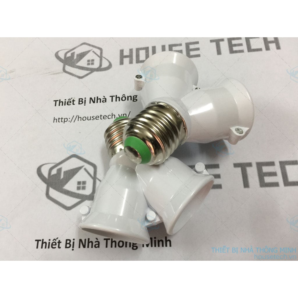Đui Đèn Tròn E27 Chia 1 Ra 2