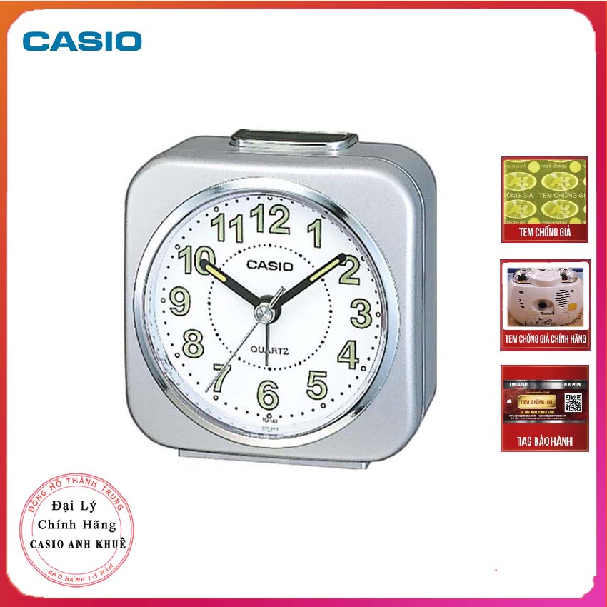 Đồng hồ để bàn du lịch mini có báo thức, TQ-143S-8DF ( Kích thước 7.7×7.6×3.8 cm )
