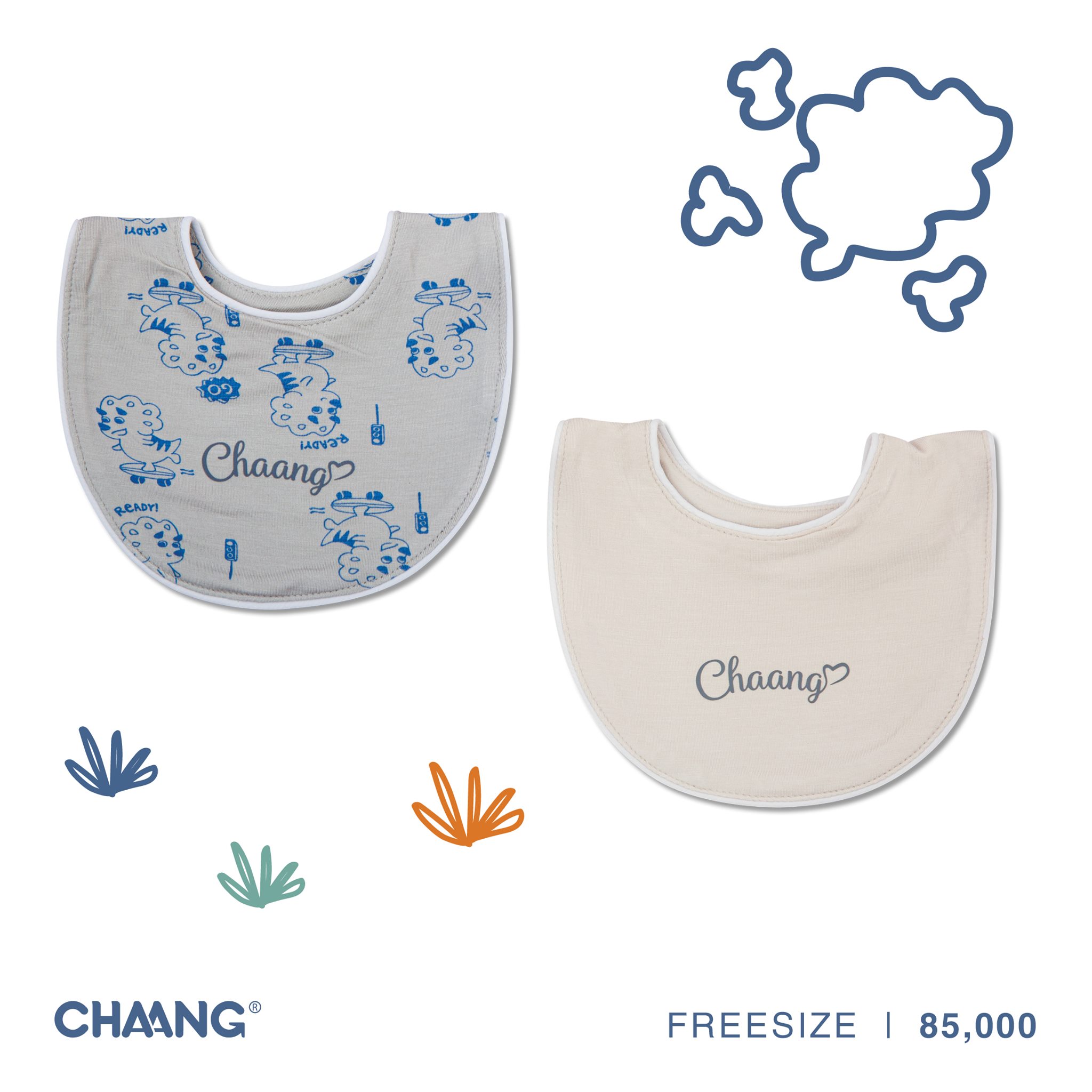 Set 2 chiếc Yếm cho bé sơ sinh Chaang bé trai bé gái