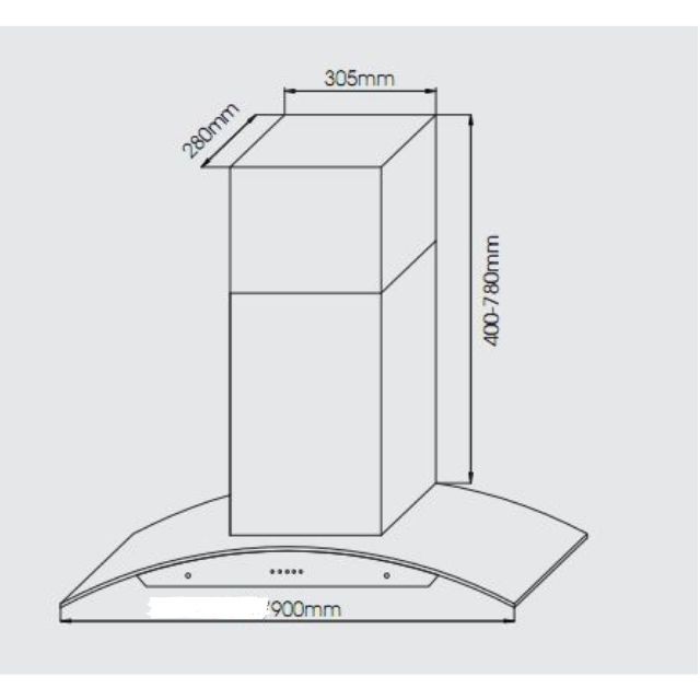 Máy Hút Mùi Kính Cong Fandi 70cm FD-5570