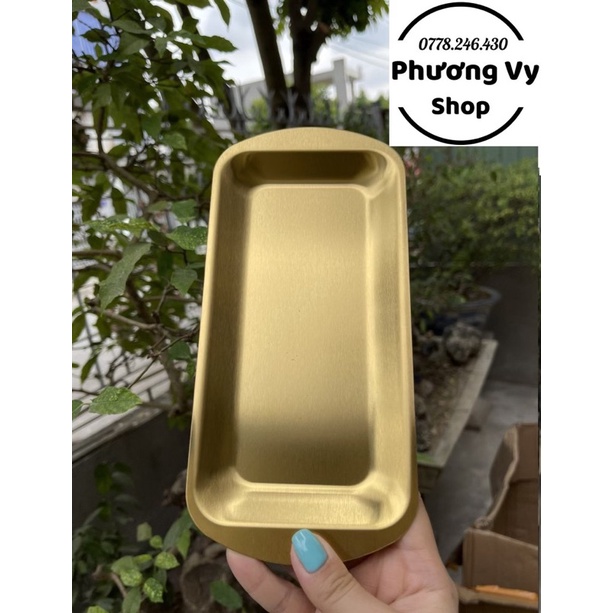 Khay, chén inox mạ vàng