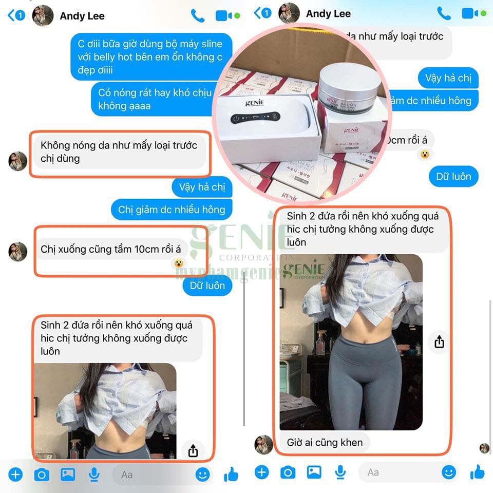Đai Massage #Tan_Mỡ_Bụng Genie Sline Pro Cao Cấp Hàn Quốc
