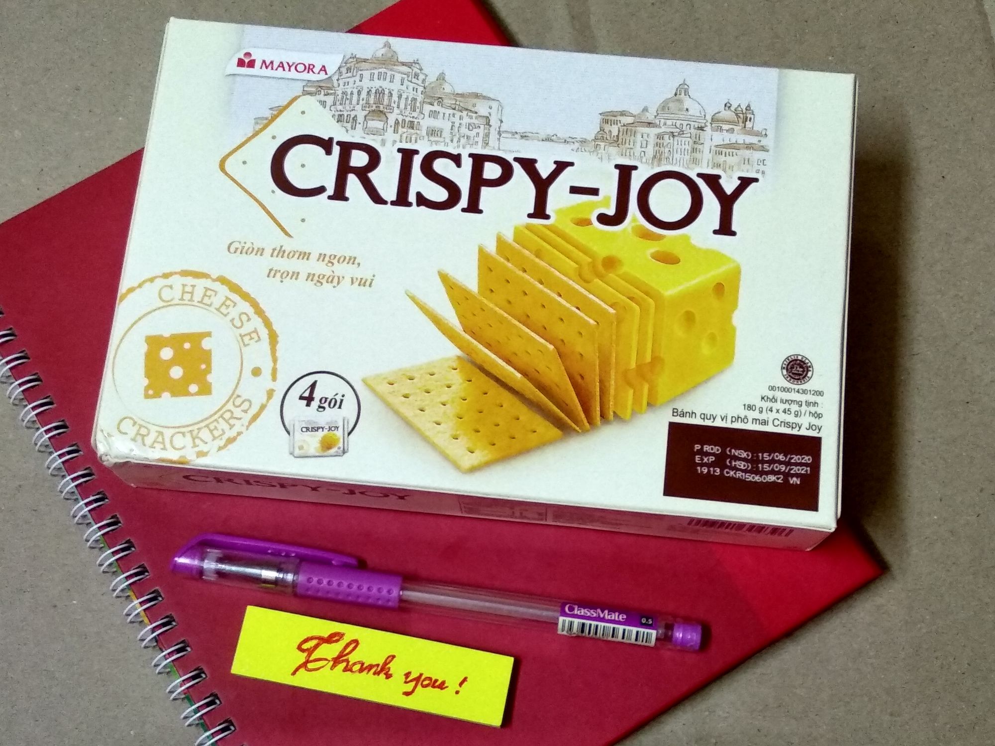 Bánh Quy Vị Phô Mai Crispy Joy (180g)