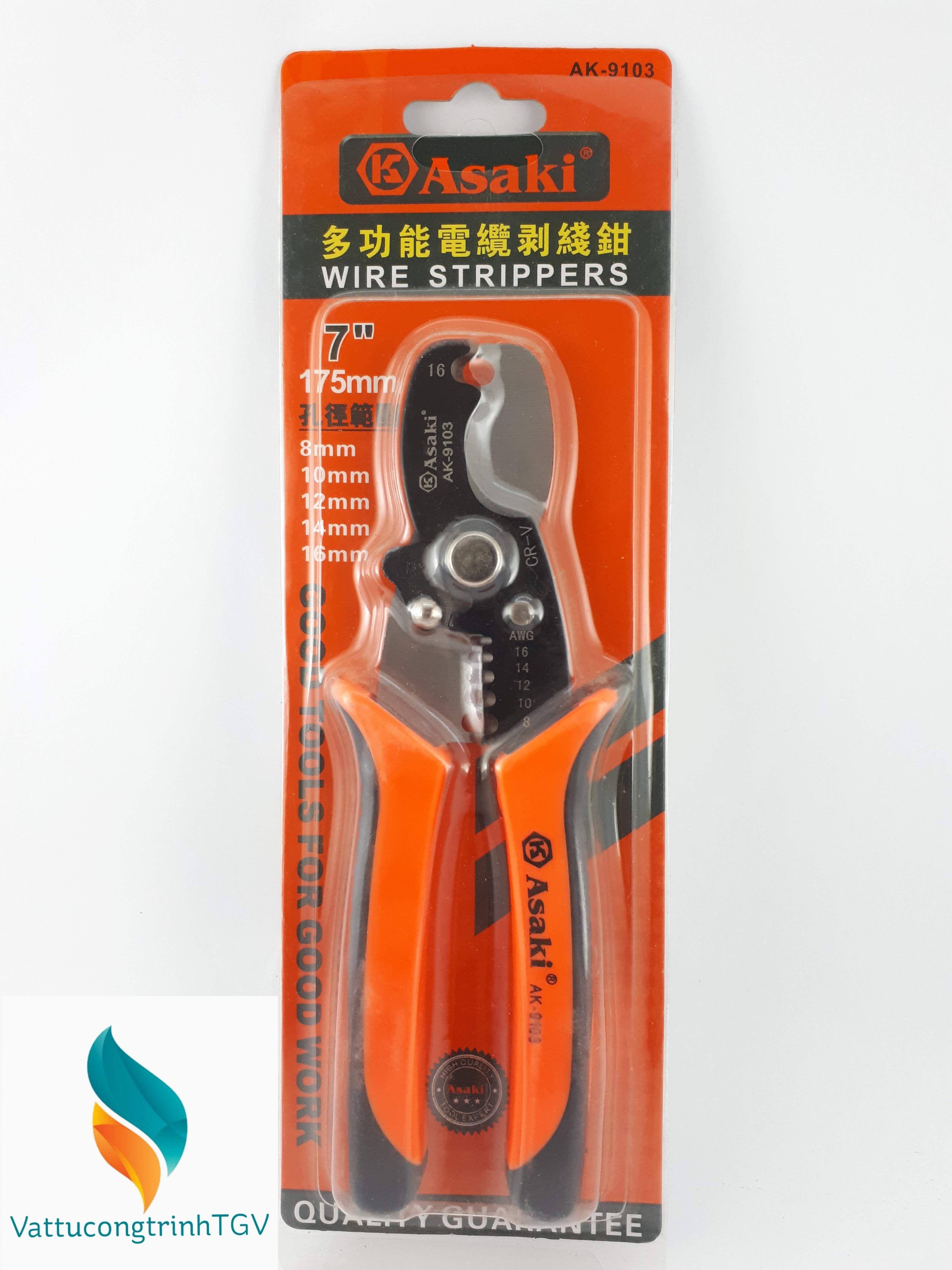 Kìm tuốt dây điện 7' ASAKI AK-9103