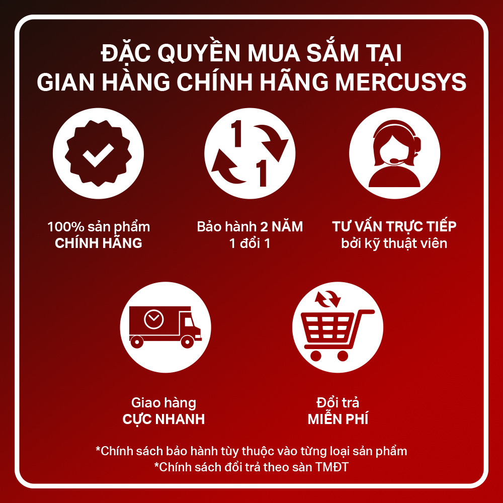 Bộ Chia Tín Hiệu Mercusys MS108 Switch Để Bàn 8 cổng 10/100Mbps