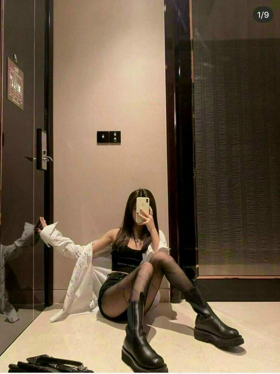 Quần tất lưới chữ thời trang cho nữ