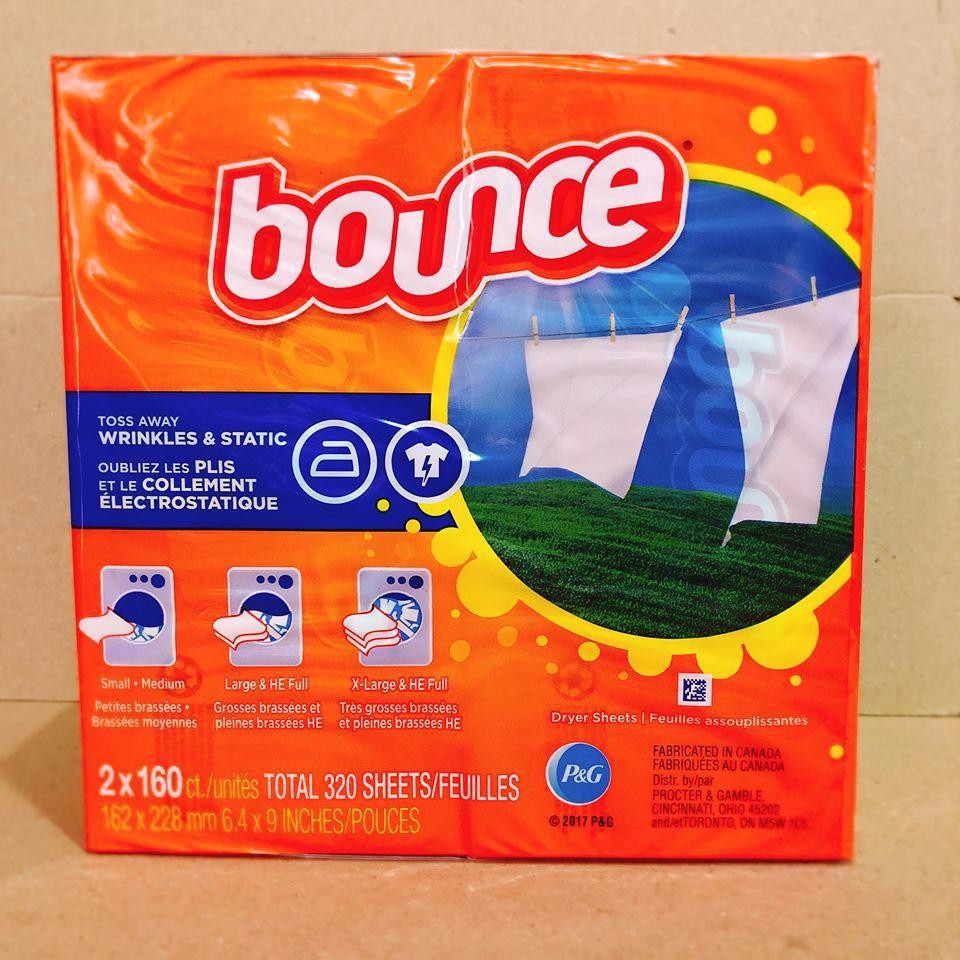 Lốc giấy thơm quần áo bounce 160x2 tờ của mỹ