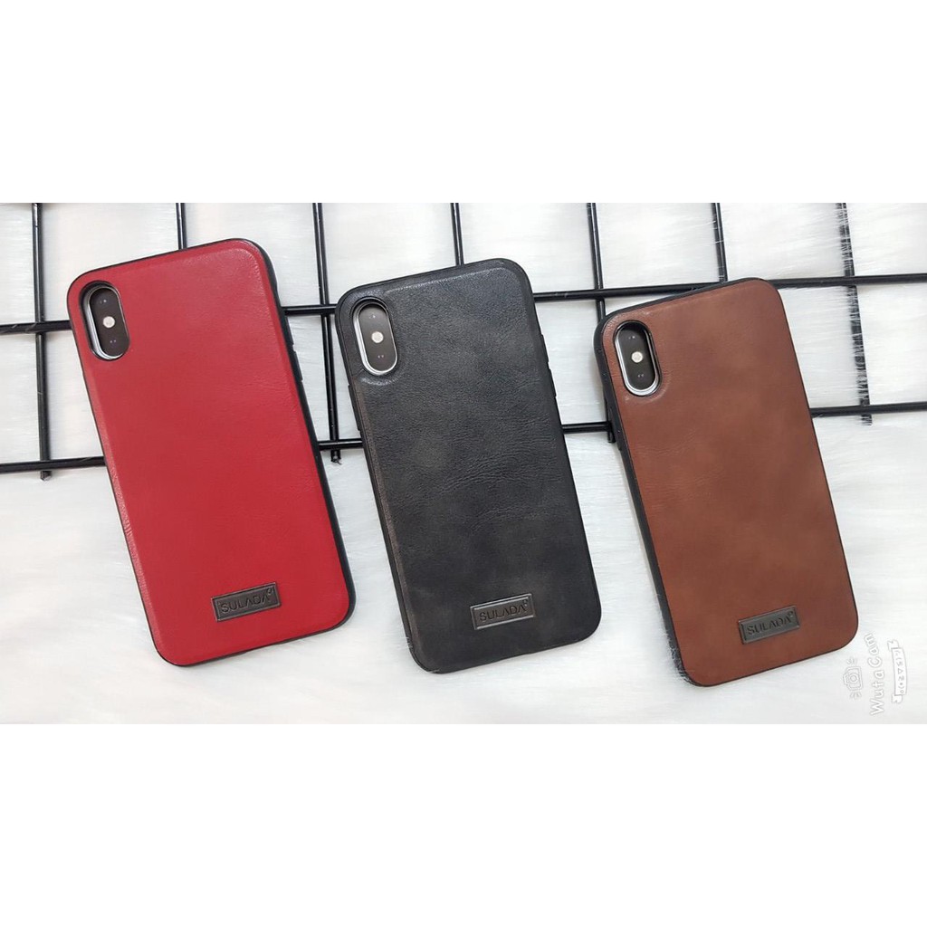 Ốp lưng iphone vân da cao cấp  sulada iphone 7plus,8plus, x,xs, xs max, 11, 11 pro max