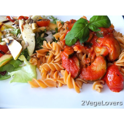 Mì nui xoắn hữu cơ đậu lăng đỏ cam Bartolini 250g