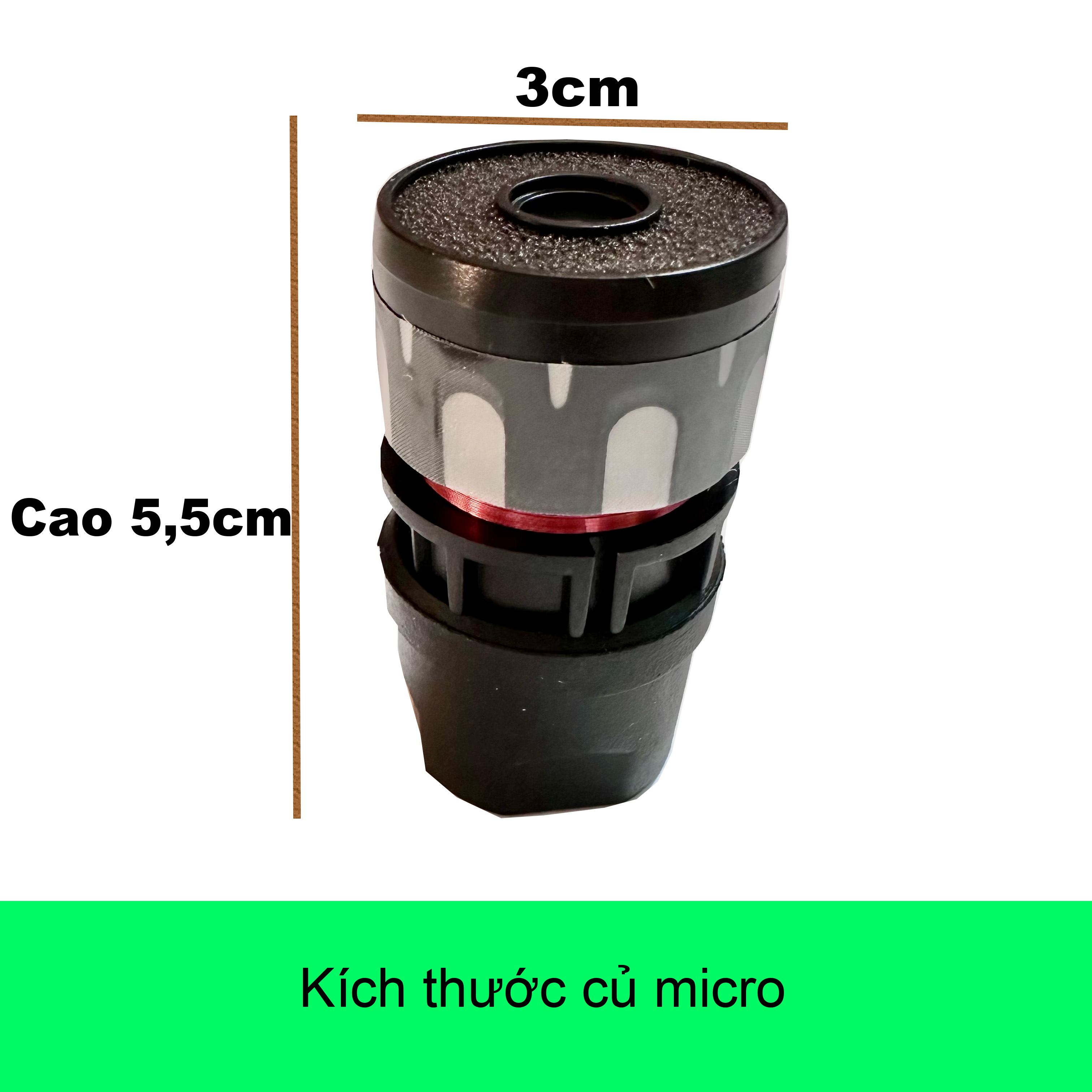 Củ micro sịn chống hú tốt, dùng cho micro có dây và không dây (1 cái)