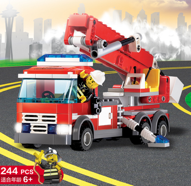 Bộ Lego Xếp Hình Xe Cứu Hỏa ( 244 Chi Tiết)