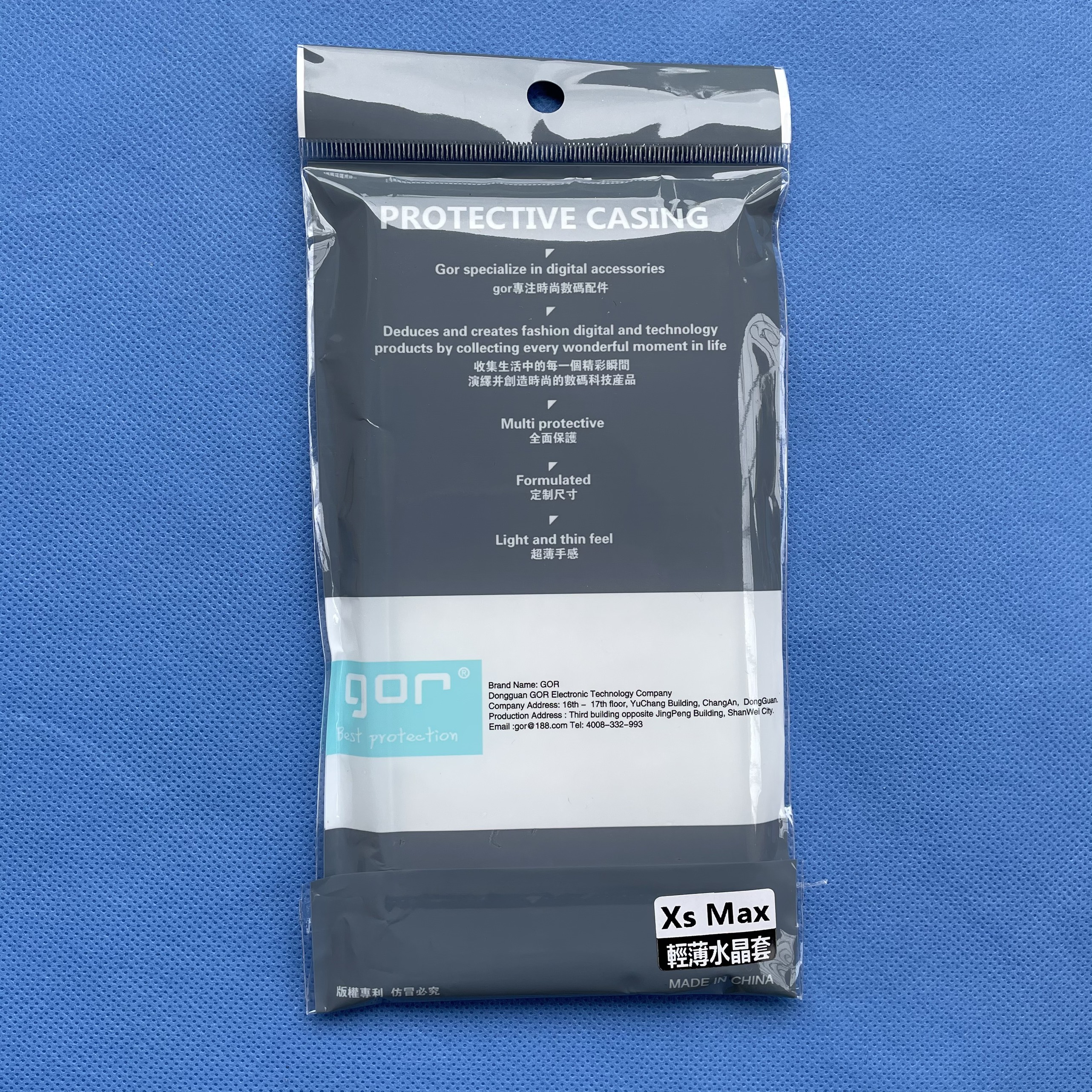 Ốp lưng silicon Gor cho Apple iPhone Xs Max siêu mỏng, có gờ bảo vệ camera