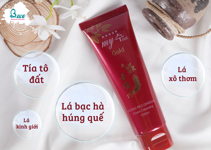 Sữa Rửa Mặt Nhân Sâm Đỏ My Gold Hàn Quốc 130ml
