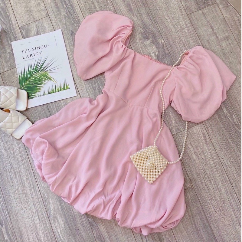 Đầm hồng tùng bầu tròn