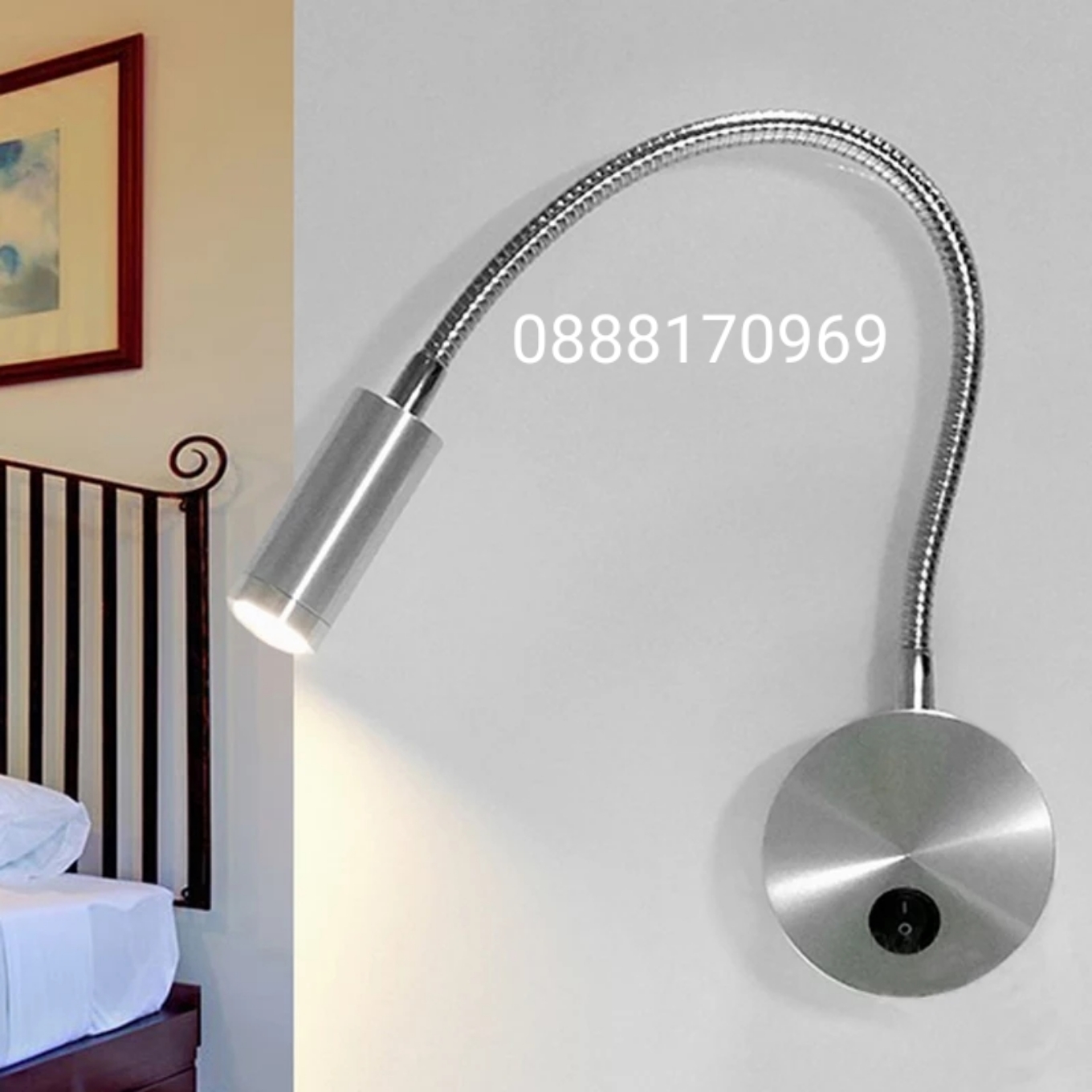 Đèn rọi đọc sách đầu giường 3w