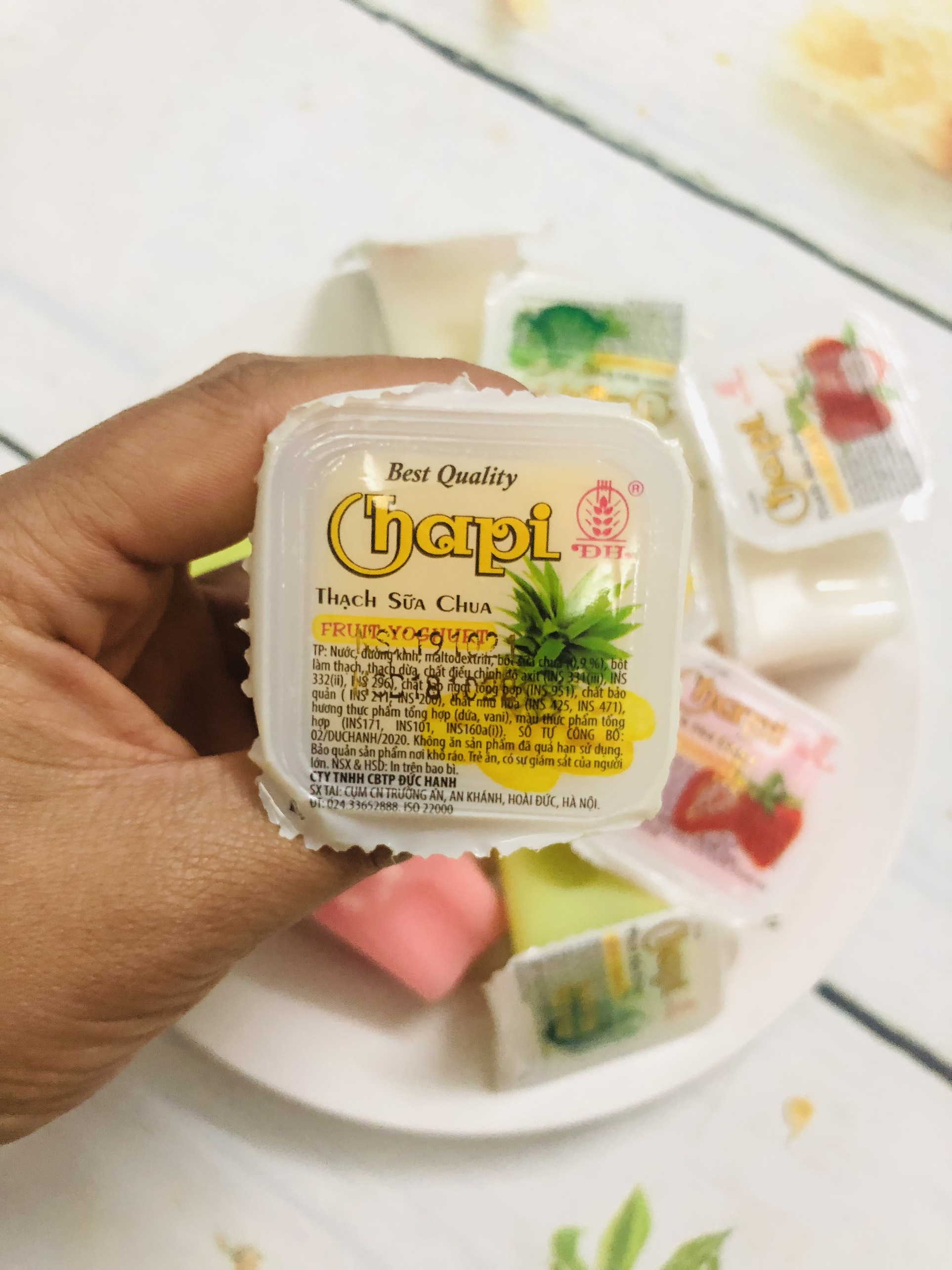 túi 900gr thạch sữa chua chapi hũ lớn siêu ngon
