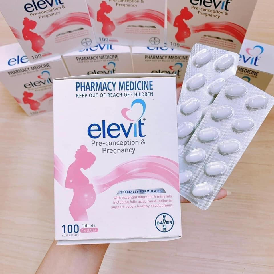 Vitamin cho mẹ bầu Elevit bầu + Elevit sau sinh + Elevit Dha