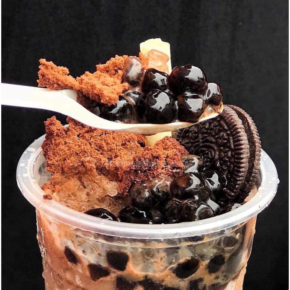 Milo dầm trân châu đường đen Pudding - 5 -7 ly - ăn vặt