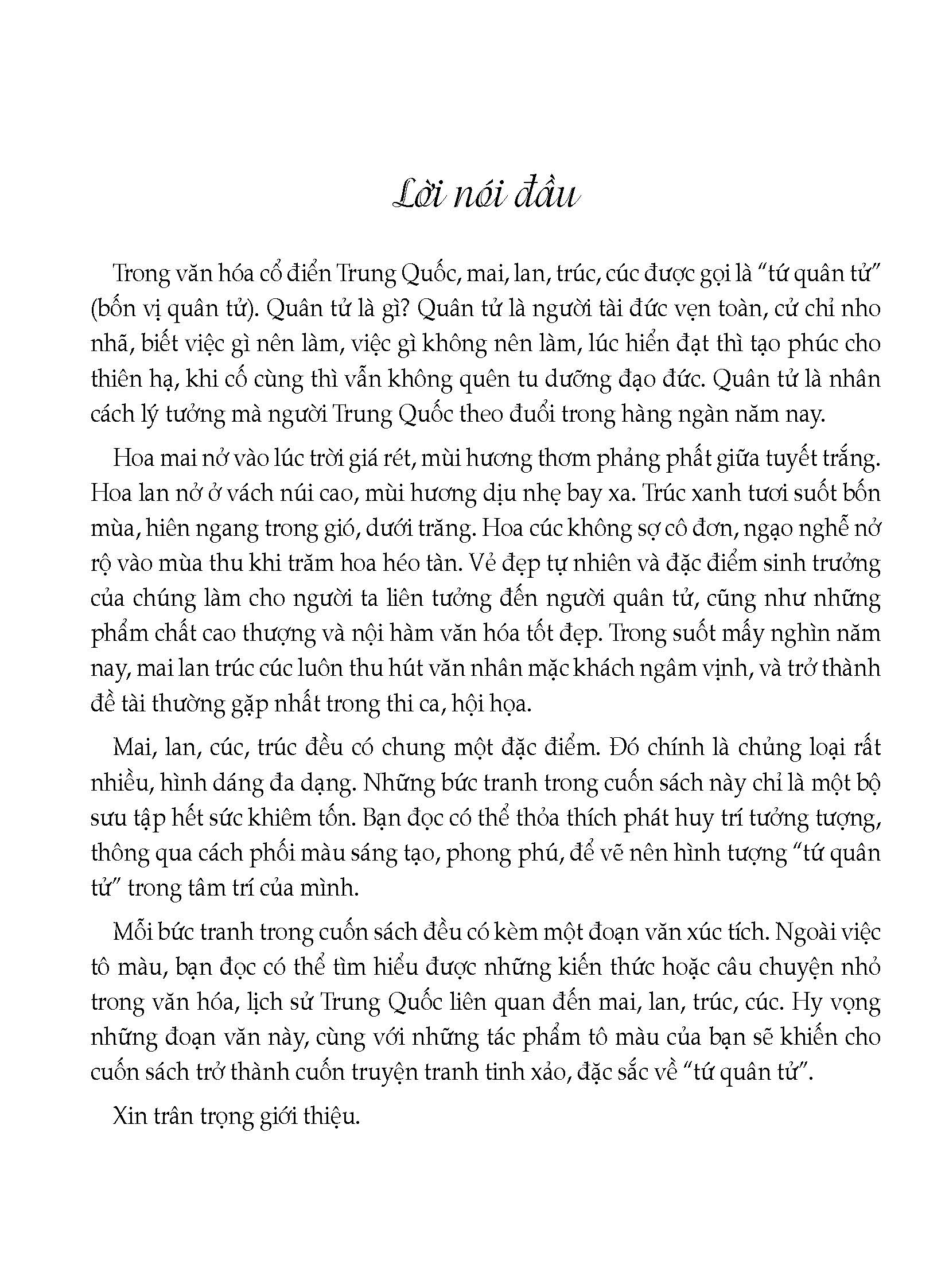 Mai Lan Trúc Cúc (Tô Màu Dành Cho Người Lớn)