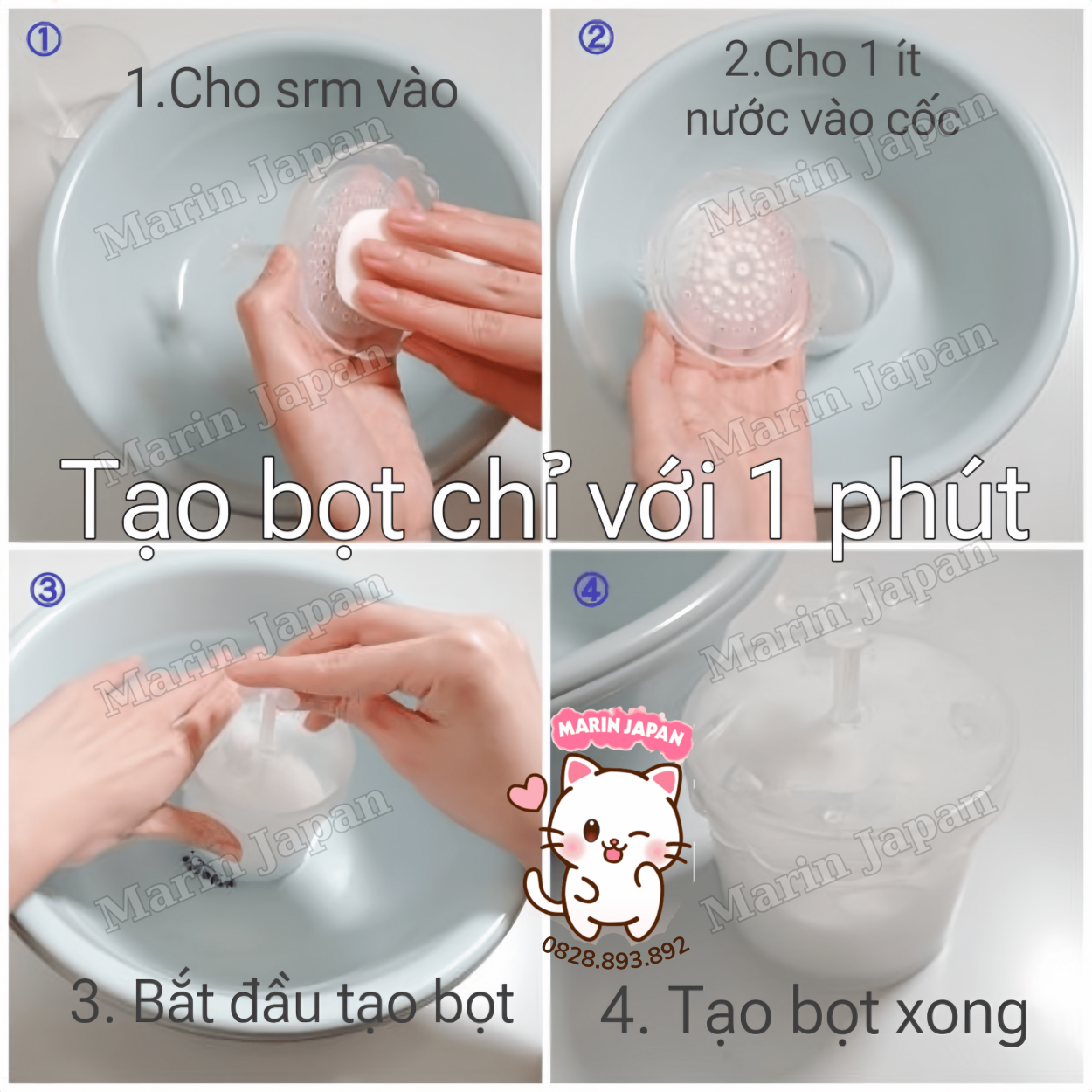 Cốc Tạo Bọt Sữa Rửa Mặt Daiso Nhật Bản