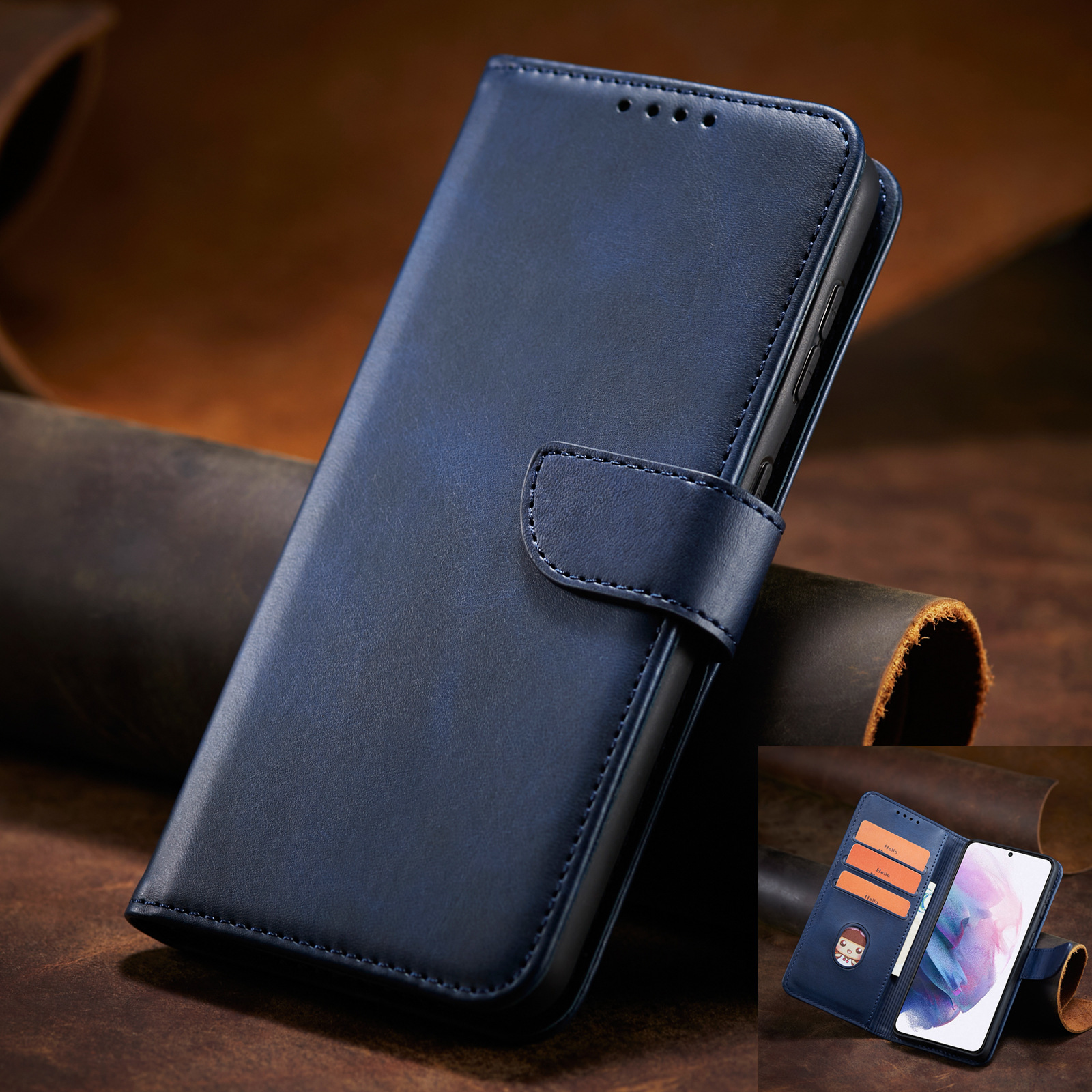 Bao da Samsung Note 10, Note 10 Plus, Note 10 Lite, S10 Lite, S10 Plus, Note 20, Note 20 Ultra dạng ví có nút cài