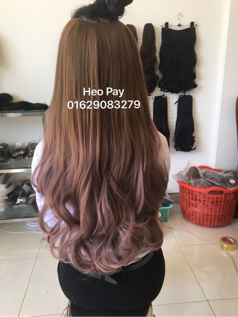 Tóc Giả Kẹp U Omber Hồng 😍🥰🥰 Kẹp U Ku09