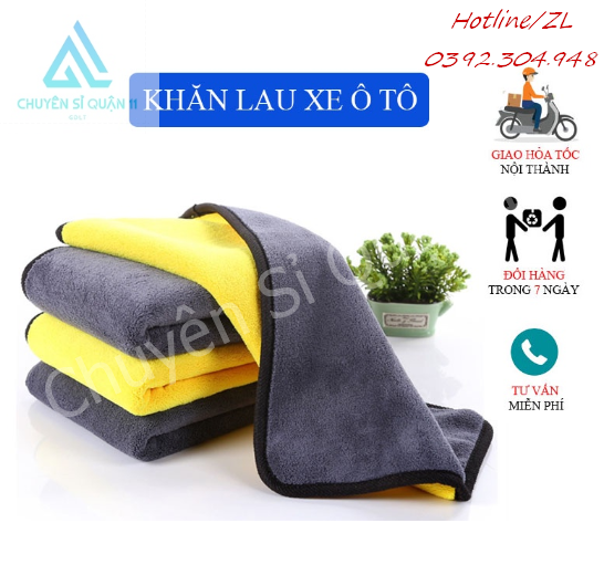 Super absorbent 2-sided gold color hand glass cleaner car cleaning cloth super absorbent