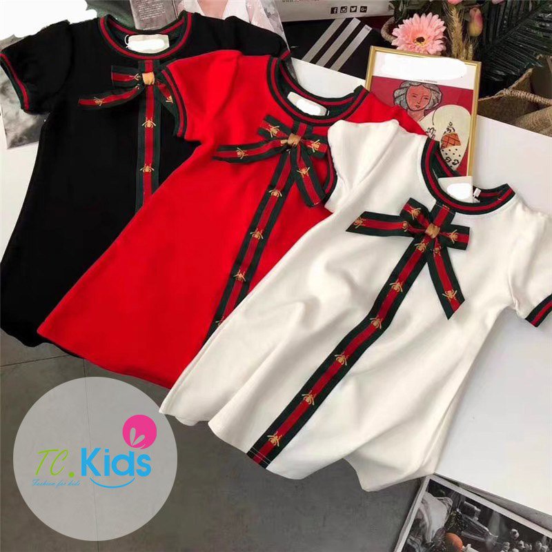 [SIZE NHÍ+ ĐẠI] ĐẦM BÉ GÁI CỰC SANG PHỐI SỌC GUCCI