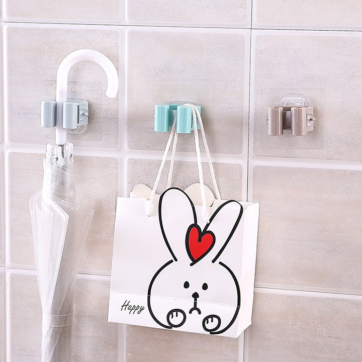 Móc Kẹp Chổi Dán Tường Siêu Dính Loại 1