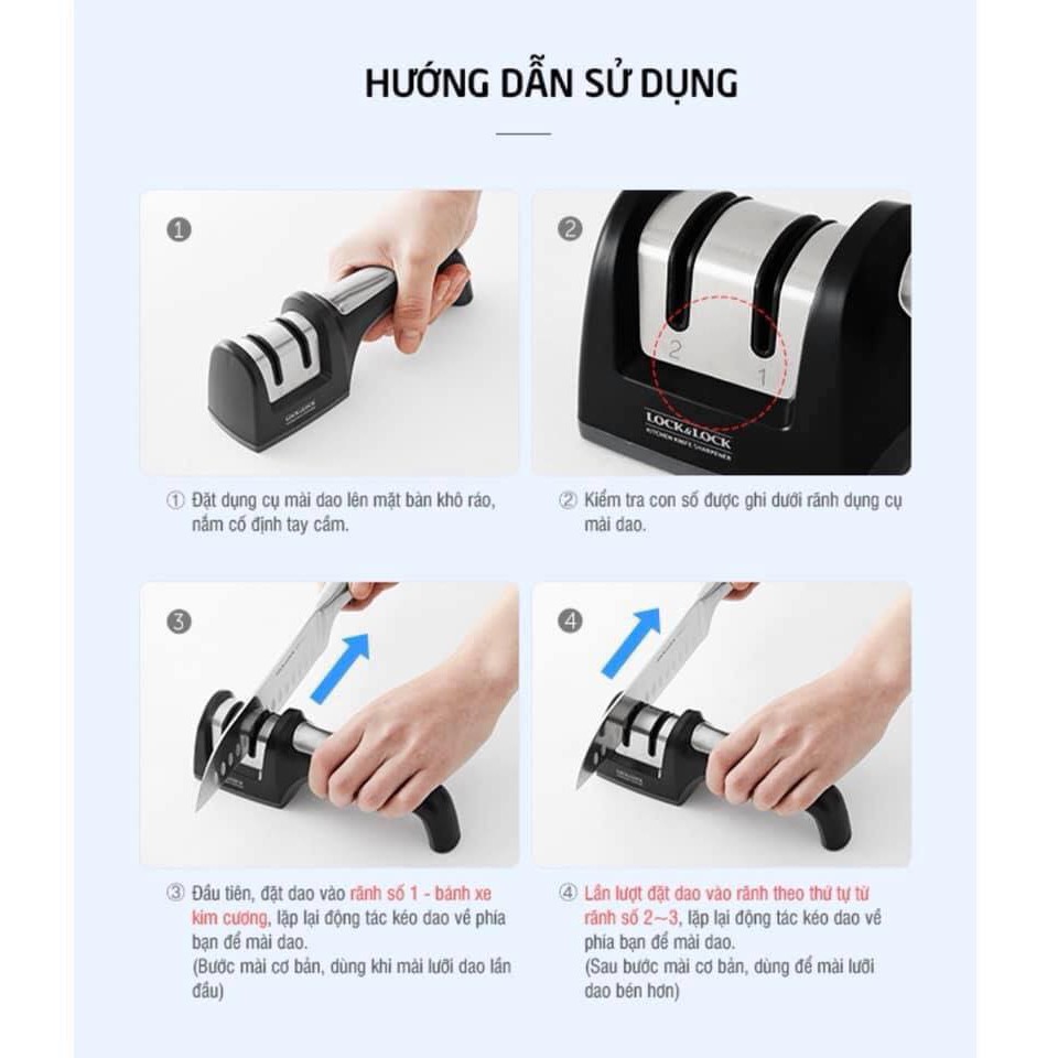 Dụng Cụ Mài Dao 3 Lớp Lock&Lock CKK112 (255 x 53 mm)