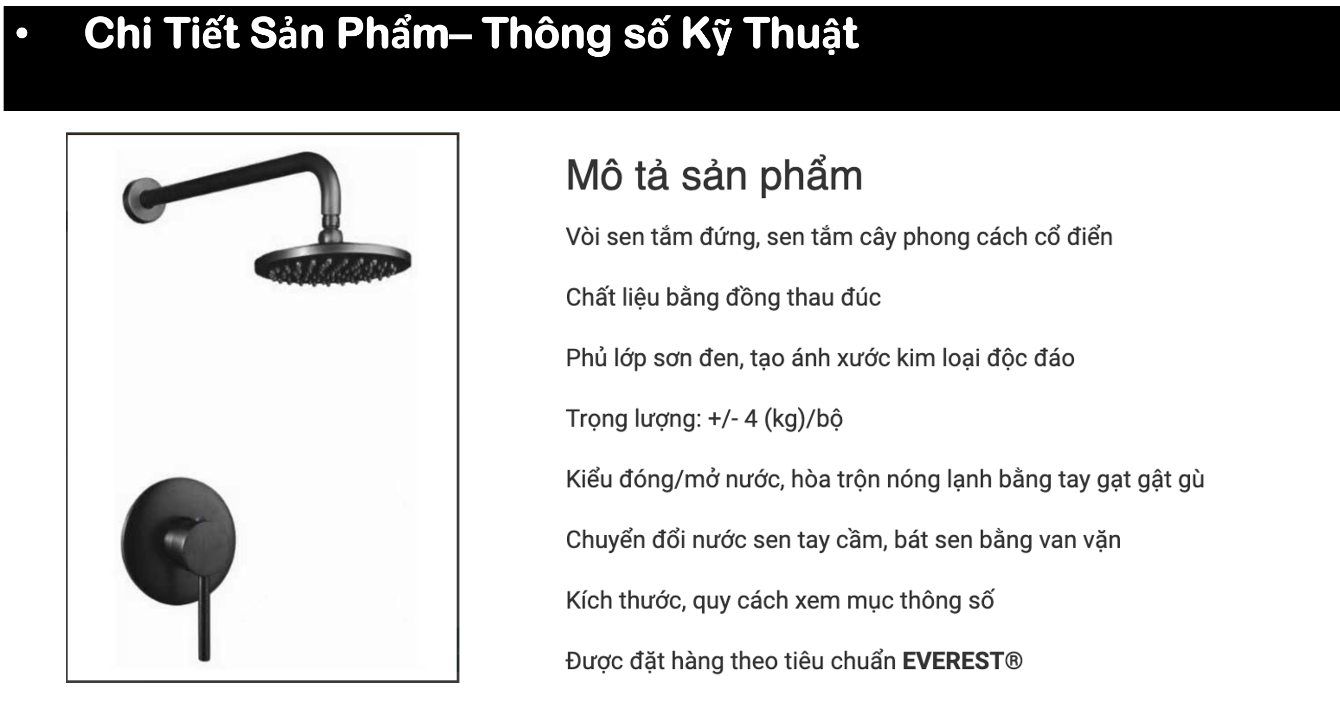Sen tắm âm tường đồng cổ điển [ BH chính hãng]