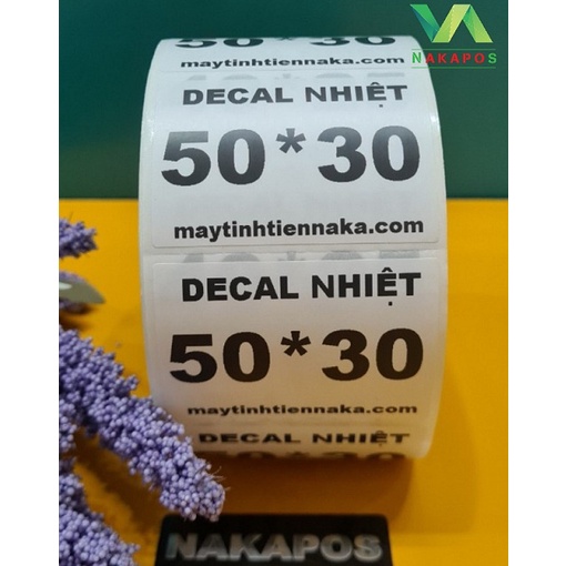 Combo 16 Cuộn Tem trà sữa dán ly kích thước 50x30mm