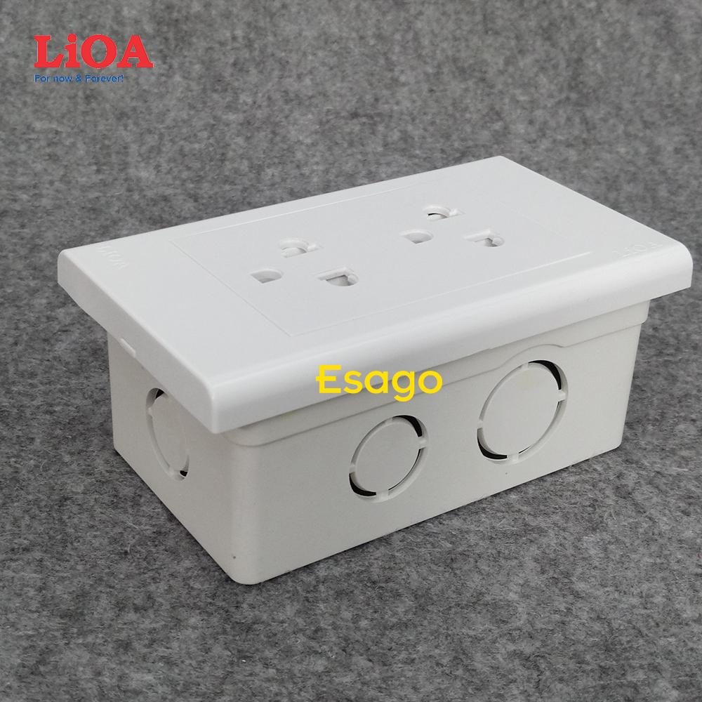 [HCM]Combo ổ cắm điện đôi 3 chấu 16A LiOA (3520W) - Lắp âm tường