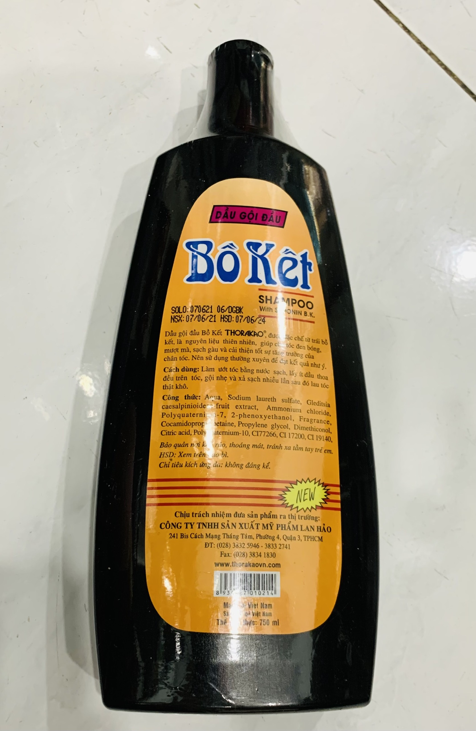 [HCM] 1 CHAI DẦU GỘI BỒ KẾT THORAKAO 750ML