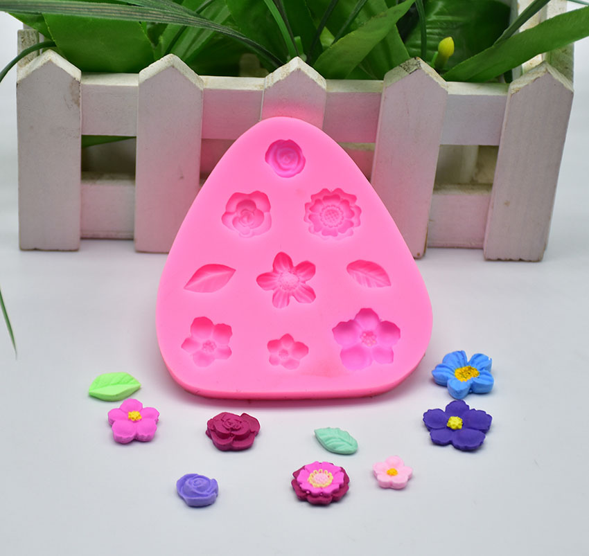 Khuôn silicon 3D mẫu 9 hoa