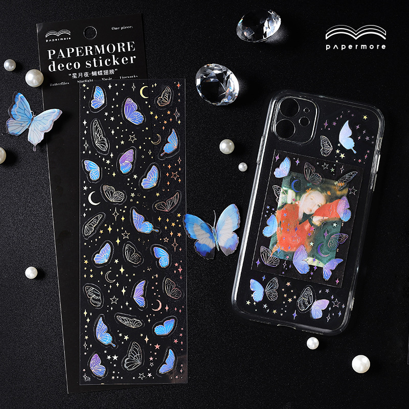 Sticker Ngôi sao lãng mạn trang trí khung ảnh, planner [ 138 ]